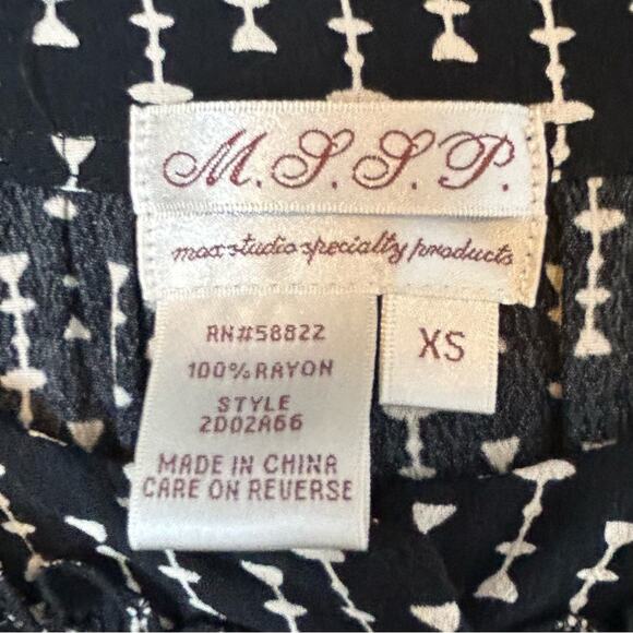 Max Studio Dress Womens Size XS Black Tan Stretch Waist Wide Belt Business Y2K - Picture 9 of 14